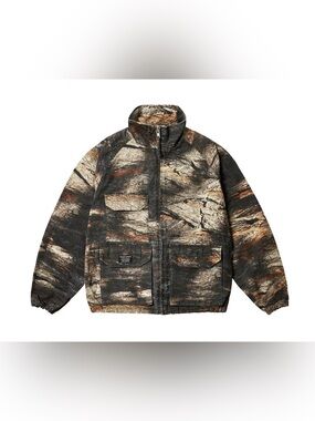 Palace RN Ripstop Jacket Bark DPM Men's Size Large Camo Full Zip Logo FW25
